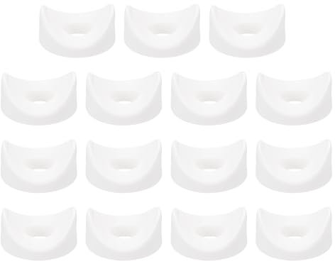 QUARKZMAN 25Pcs Rondelles Rondes en Plastique, 8mm x 22mm x 3mm Rondelle Concave en PE Blanche Élément de Fixation pour Tube Rond