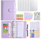 Zueyen Budget Planner Deutsch, Sparbuch Für Geld Challenge, Geld Sparen Buch, Budget Binder A6, Haushaltsbuch Mit Geldfächer, Pu Leder Notizbuch Ordner (Lila)