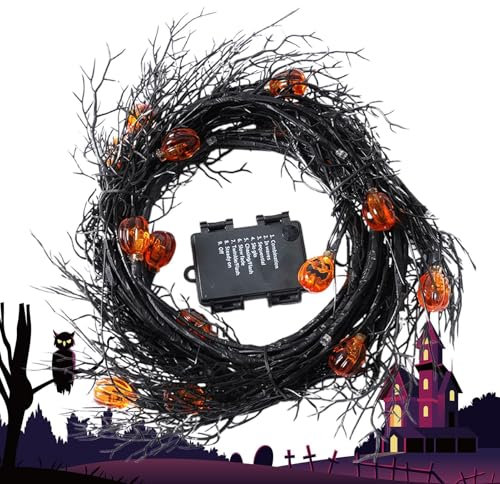 Window Light Decorations, Autumn String Lights, Halloween Door Decor, Illuminated Pumpkin Garland, Seasonal Home Accent, Outdoor Light, Cozy Fall Decorations, Warm Glow Garland, Halloween