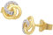 GLIZZ Damen-Ohrringe Gold 333/8K Knoten Ohrstecker Mit Zirkonias zauberhafter Ohrschmuck für Frauen, wunderschönes Accessoire und edle Geschenkidee GL8675