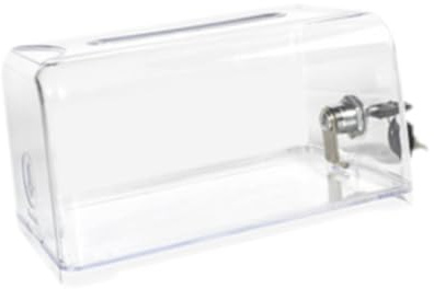 KESOTO Acryl Trinkgeld Glas Raffling Box Klar Spardose Lagerung Container für Fundraising Charity, Klein