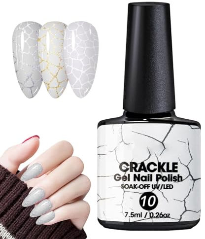 Crackle Nagellack,Cracked Nagellack Stilvoller Crackle Gel,langlebiger Nagellack,Stylische Nagelöldekoration,Klassisches Knackiges Polnisches Öl Für Den Täglichen Gebrauch,Schnell Trocken