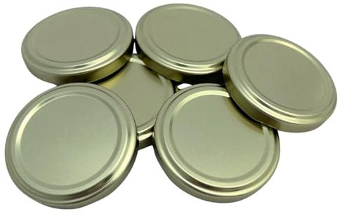 Bramley & Sage 58mm Gold Twist-Off Replacement Jam Jar Lids (Set of 12)