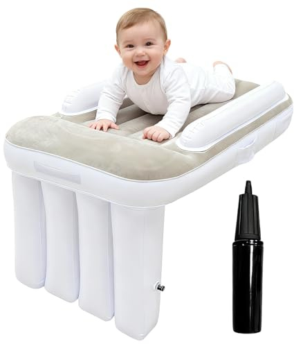 Aufblasbares Flugzeugbett für Kleinkindreisen, Baby tragbare Flugzeug sitzverlängerung Kinder schlafen(mit Luftpumpe), Baby Flugzeug Must Have, Aufblasbarer kindersitz Auto