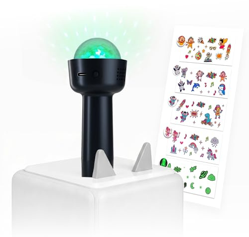 Funkelfreund™ – LED Licht für die Toniebox musikgesteuert | Kinderdisco & Nachtlicht | Kompatibel mit Toniebox 1 & 2 | Kabellos, Magnetisch, Ohne App | für Kinder ab 3 (Kinder-Diskolicht + Sticker)