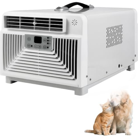 Aire Acondicionado Portátil Silencioso Con Kit Para Ventana: Unidad 4 En 1 De 3400 Btu Con Deshumidificador Y Ventilador, Pantalla Led, Control Remoto Para Dormitorio, Oficina