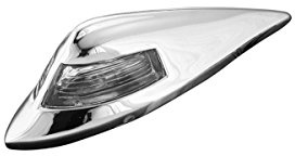 USA Style Sleek Teardrop Chrome Motorcycle Fender Light - 18cm