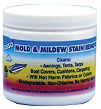 IOSSO MOULD & MILDEW STAIN REMOVER CONCENTRATED POWDER MOLD CANOPY CANVAS CLEANER TENT AWNING (12oz)