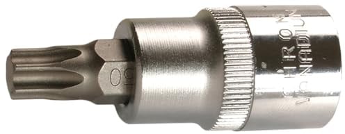 SW-Stahl 05244L Schraubendrehereinsatz 1/2 Zoll - T-Profil T40 x 53mm | Chrom-Vanadium-Stahl, bruenierte Oberflaeche - TX Bit Steckschluessel-Einsatz fuer Werkstatt, Handwerker und Heimwerker
