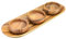 Pacific Merchants Set aus Akazienware, 40,6 cm Baguette-Tablett mit 10,2 cm Dip-Schalen