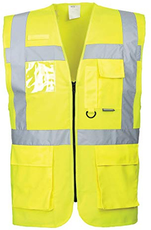 Portwest PW92 Replacement Visor Machine Washable Pull-On Design Breathable | Yellow, X Large, CE Certified, UKCA Marked, EN 166, Regular Fit, Polyester, Zip Front