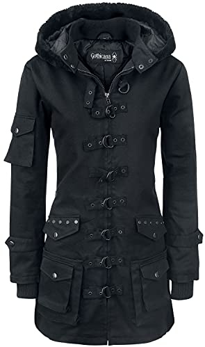 Gothicana by EMP Damen schwarzer Parka mit Nieten