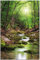 Wallario Outdoor-Poster für Garten oder Balkon Fluss im Wald, Motivbanner Größe: ca. 60 x 90 cm, Outdoor-Bild