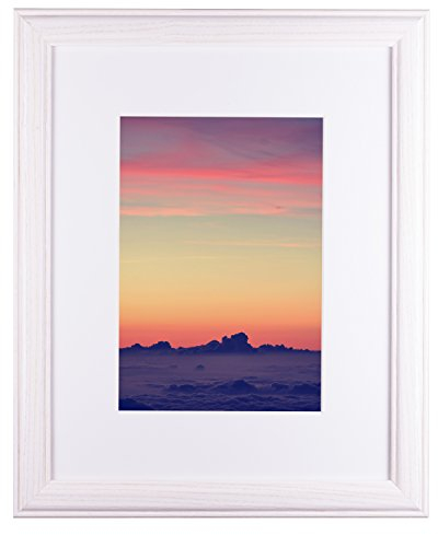 Craig Frames Wiltshire 236 Bilderrahmen, Holz, weiß, Displays a 13 x 19 Inch Print with The Mat or 17 x 22 Inch Without The Mat