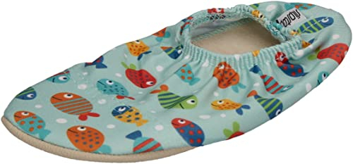 SlipStop Baby Mädchen Jungen Badeschuhe Wasserschuhe Schläppchen Aquarium Fische INF 18-20 (18 EU)