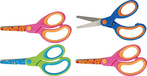 Herlitz Design Bastelschere aus Stahl/Kunststoff, rund (4, Mehrfarbig)