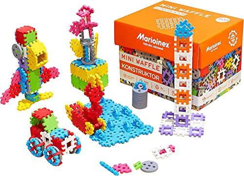 Marioinex Mario-Inex 902288 Mini-Waffelbauer, 500 Teile, Mehrfarbig