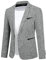 Allthemen Blazer Homme Un Bouton Slim Fit Veste de Costume Casual Elégant Formel pour Mariage #5518 Gris XL