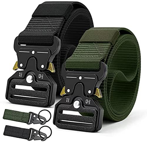DOOPAI Taktischer Gürtel Herren 2er,MilitärGürtel Herren Taktischer, Outdoor Gürtel für Männer