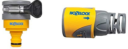 Hozelock Ltd Round Mixer Tap Connector with a Minimum Diameter of 20 mm & a Maximum Diameter of 24 mm & Hose End Connector PLUS (12.5mm & 15mm)