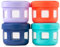Ello Plastic Reusable Condiment Travel Containers with Screw-Top Leak Proof Lid, 5 oz, Fruit Cobbler