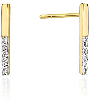 damen kind kinder mädchen jungen ohrringe stecker ohrstecker 585 14k gold gelbgold Diamanten Brillanten