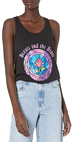 Disney D bardeur princesse en verre pour femme avec dos nageur et ourlet chancr Rose, noir, Taille M