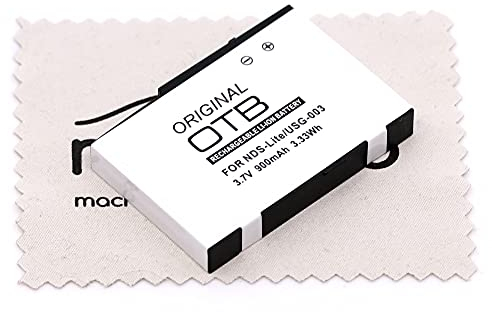 Ersatz Akku passend für Nintendo DS Lite Spielkonsole (Ersetzt Original-Akku USG-003) Akku OTB mit mungoo Displayputztuch