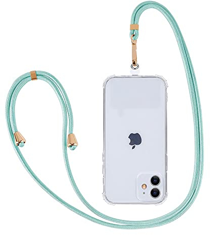 Ownest für Handykette Phone Lanyard für Universale Handykette mit Verstellbarem Kordel Nylonhals-Umhängegurt Schlüsselband, kompatibel mit Allen Smartphones Hülle-Minzgrün