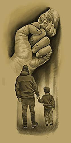 Wandkunst Vintage Kunst Vater und Sohn Faust Leinwand Malerei Pop Wandkunst Poster Schlafzimmer Wohnzimmer Wanddekoration Wandbild 40x80cm/15,7 x31,5 Rahmenlos