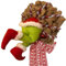 Gintdinpu Grinch Weihnachten Plüsch Kranz, Weihnachtsdieb Stola Sackleinen Kranz, Elf Körper Sackleinen Pose-fähige Plüsch Beine Dekorationen Bogen Kranz, Lustiger Weihnachtsmann Winter Kranz