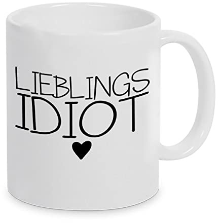 Herzbotschaft Tasse Modell: Lieblingsidiot