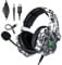 Skecten Gaming Headset with Mic, 50MM Driver Stereo Surround Sound, Cool RGB Light, Noise Cancelling Over Ear Headphones for PC Laptop PS4 PS5 Xbox One Switch (Camouflage White)