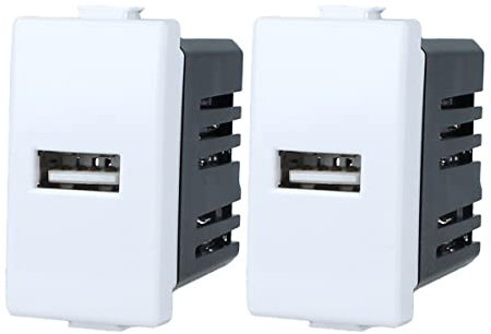 2 pcs Presa USB 2,1A, Compatibile Con Bticino Matix