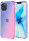 EASSGU Custodia per iPhone 11 Pro (5.8 Inches), Cover Silicone TPU Colore Sfumato Trasparente, Custodia per Telefono Antiurto e Antigraffio - Blu Rosa