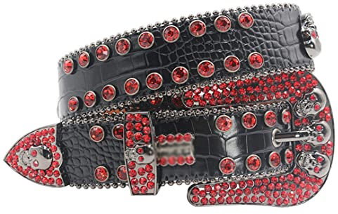Mkjuuior Riemen-Diamant-Gürtel-Western-Kristall Verzierter Gürtel Cowgirl-Cowboy-Diamant-Gürtel Für Frauen-Mann-Kleidungsgürtel