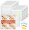 Caydo 24 Piece 12x12 Inch Paper Storage Organizer with Buckle Design Scrapbooking Paper Storage Organizer 60pcs for Scrapbooking, Vinyl and Cardstock 30x30