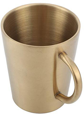 300ml / 10oz Chope à Bière en Acier Inoxydable Chope à Bière en Métal Portable avec Poignée Tasse à Eau Potable Tasse à Café à Double Paroi Tasse de Voyage pour la(304 titane double couche)