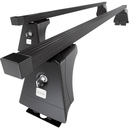 Mossa - Stahl-Dachträger kompatibel mit Peugeot Boxer Van (1996-2005) - schwarz Dachträger Dachgepäckträger - Montagepunkte