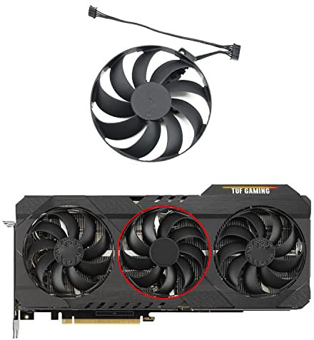 NEW CF9010U12D Justyet 12V 0.45A Cooler Fan Replace for ASUS GeForce RTX 3060 Ti 3070 3080 3090 TUF OC GAMING Graphic Card Cooling Fan (Fan-B)