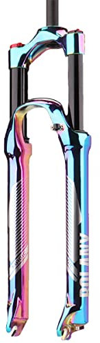 29-Zoll-Luft-MTB-Federgabel, gerades Rohr, 28,6 mm Federweg, 120 mm Mountainbike-Vorderradgabel, QR, 9 mm manuelle Sperre, Ltralight (bunt, 29 Zoll)