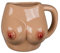 Close Up Porzellanbecher Brust 3D Tasse Busen naturgetreu - hautfarben, 100% Porzellan, Fassungsvermögen 430 ml.