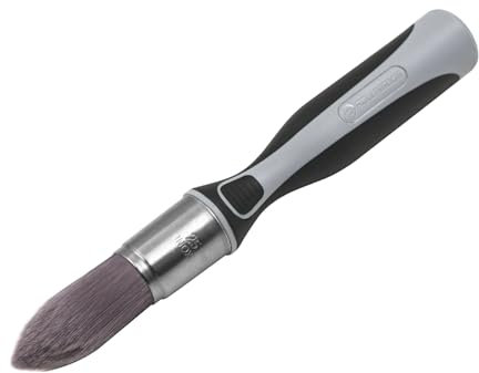ROLLNGDOG Round Sash Paint Brush - Pointed Detail Paint Brush 25mm for detail painting on spindles, rails, trim and hard to reach places