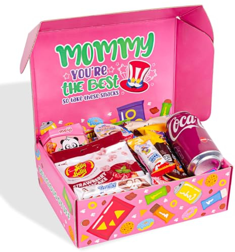 American Uncle Snackbox - Geschenkideen für Mutter Weihnachten, Geburtstag, Muttertag – Box mit 20 amerikanischen und internationalen Snacks