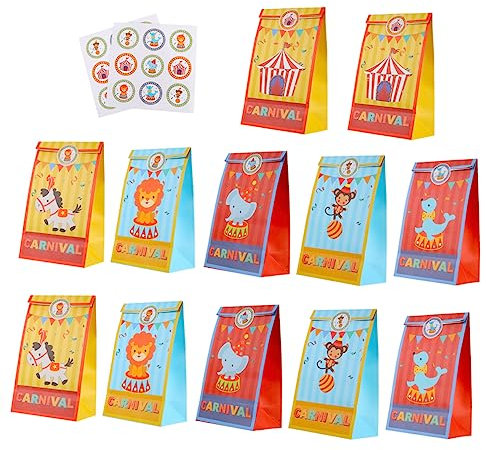 SEWOART 1satz Papiertragetaschen Für Kindergeburtstage - Geschenktüten Mit Papiertüten Und Aufklebern Für Partys Und Überraschungen