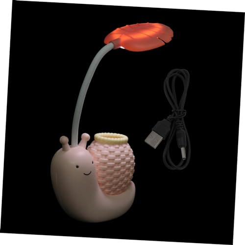 Yardenfun 1Stk Schnecke Stifthalter Tischlampe süße LED-Schreibtischlampe Schreibtischlampe für das Studium Schreibtischlampen kinderzimmer lampen Schreibtischlampe lesen LED-Lesetischlampe