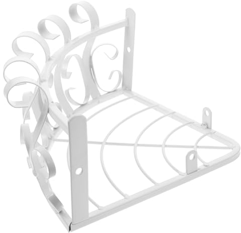 Generisch pflanzenständer1 Stück Wandmontiertes Blumenregal Geländer Blumenkorb Outdoor Dekorative Hängeregale Wandmontierter Pflanzenhalter Pflanzenpflanzer Zaun Hängekörbe Ständer Metall Blumentopf