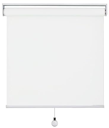 Sh000ad Springrollo Verdunkelungsrollo Thermo Blickdicht Stoff Rollo,Wandmontage,Deckenmontage,Sonnenschutz Sichtschutz Schnapprollo für Fenster,Weiß,Anpassbar,Breite x Höhe (130cm x 180cm)