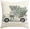 Artoid Mode Lastwagen Baum Schleife Weihnachten Kissenbezug, 45x45 cm Saisonnal LKW Winter Zierkissenbezug Cushion Cover Couch Wohnzimmer Deko