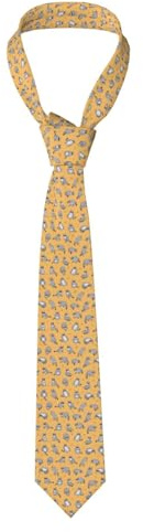 KWQDOZF Herren-Krawatte mit Waschbär-Tiermotiv, Blumenmuster, für Männer